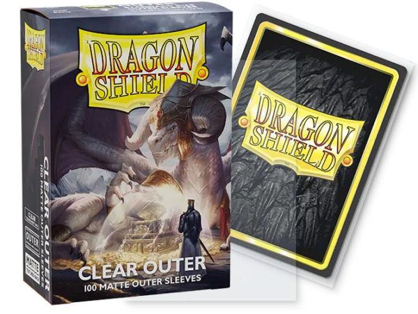 Dragon Shield – 100 protège-cartes standard Outer Mat - Transparent – Image 3