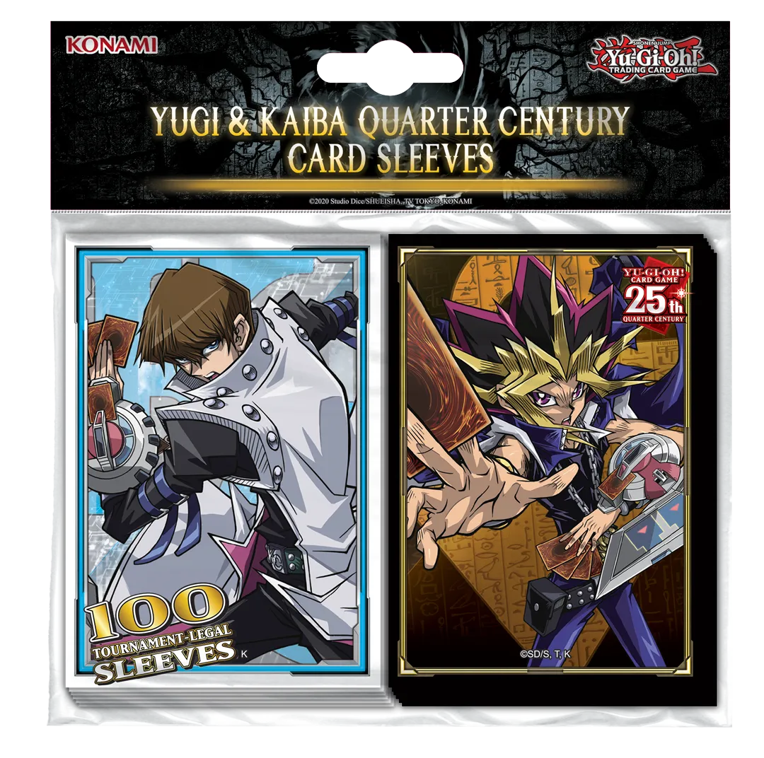 Lot de 2 paquets de 50 protège-cartes - Yugi & Kaiba Quarter Century