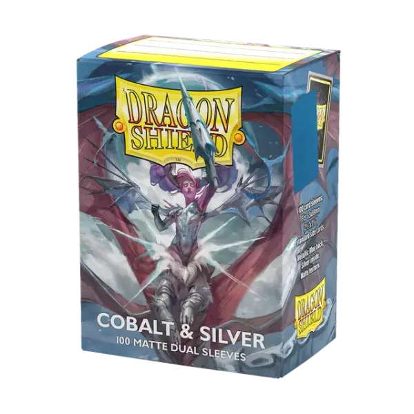 Dragon Shield – Dual Matte Sleeves Special Edition – Cobalt & Silver – Standard Size – Image 4