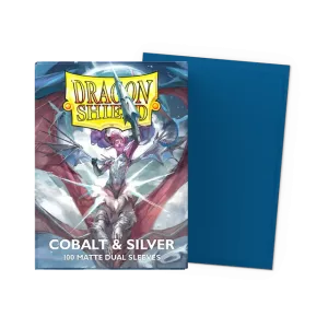Dragon Shield – Dual Matte Sleeves Special Edition – Cobalt & Silver – Standard Size