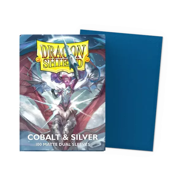 Dragon Shield – Dual Matte Sleeves Special Edition – Cobalt & Silver – Standard Size