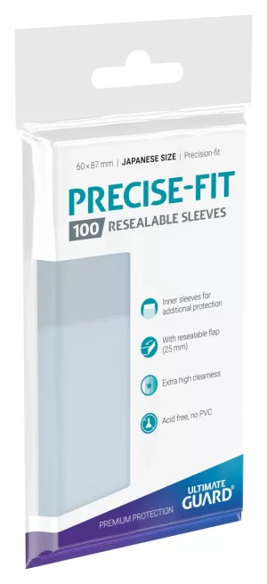 Ultimate Guard – Precise-Fit Sleeves Japanese Size (100) - Resealable