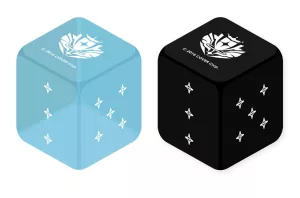 hololive – Set de 2 dés - Bleu clair & Noir