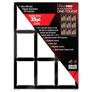 Ultra Pro - 35PT Porte-magnétique 9 cartes à bordure noire UV ONE-TOUCH