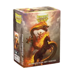 Dragon Shield – 100 Matte Dual Art Sleeves – Fire Horse 2026 – Standard Size