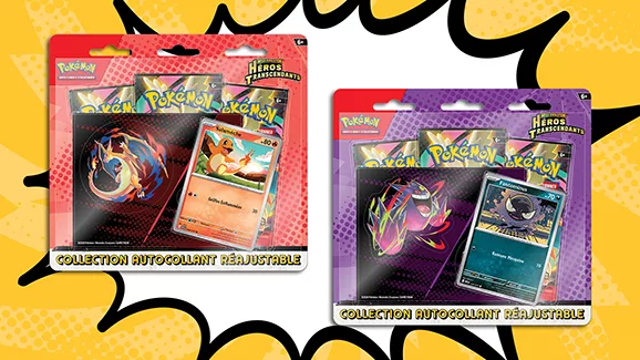 Pokémon – ME2.5 Méga-Évolution – Héros Transcendants – Collection autocollant réajustable