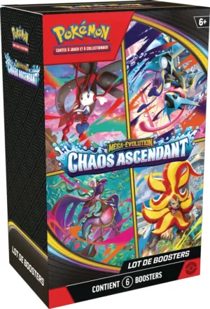 Pokémon – ME04 Méga-Évolution - Chaos Ascendant – Lot de 6 boosters