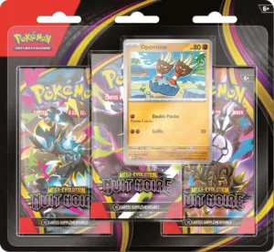 Pokémon – ME05 Méga-Évolution - Nuit Noire – Pack de 3 Boosters sous blister