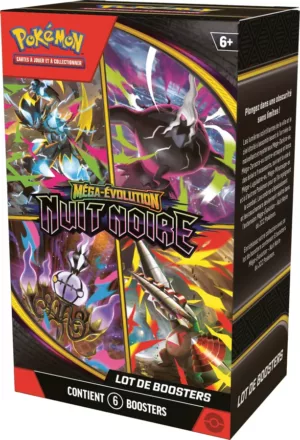 Pokémon – ME05 Méga-Évolution - Nuit Noire – Lot de 6 boosters